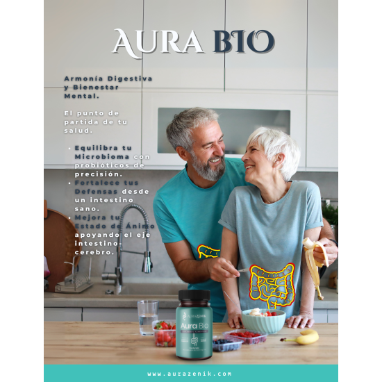 Aura Bio — Probióticos con Inulina de Agave (60 cápsulas)