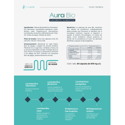 Aura Bio — Probióticos con Inulina de Agave (60 cápsulas)